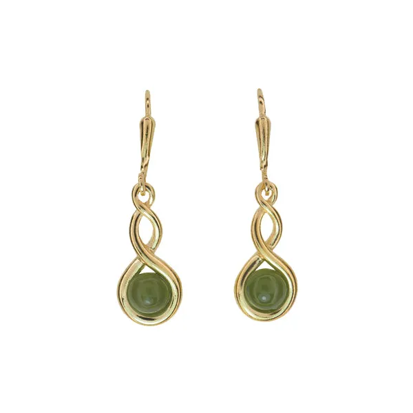 Earrings ARIKINEWZEALAND Ariki Round Jade Infinity Earrings