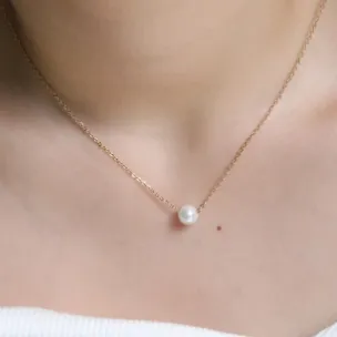 14K GoldFilled Dainty Pearl Necklace Jewelvers Necklaces