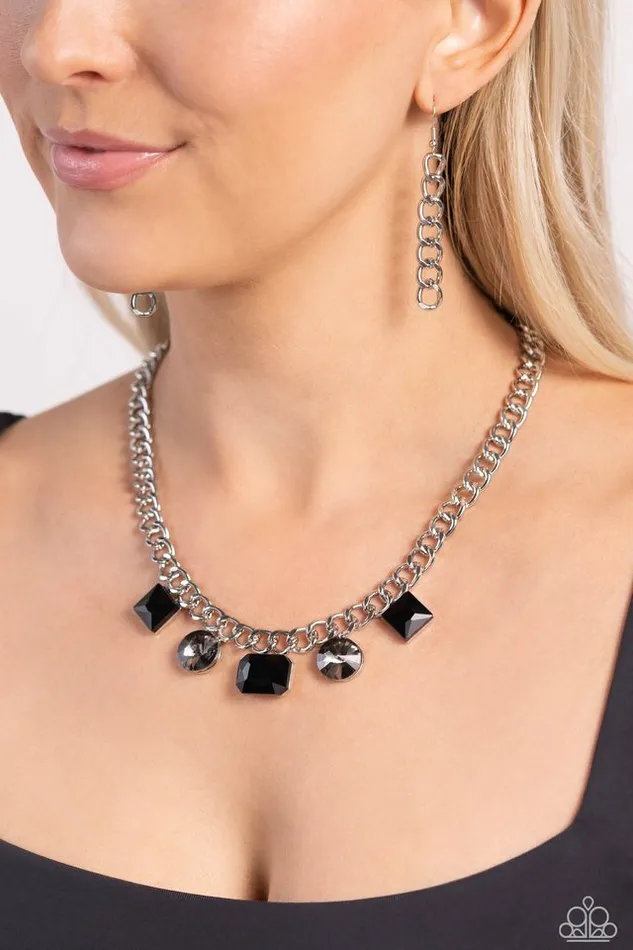 Paparazzi Jewelry Necklaces Paparazzi Necklace Alternating Audacity Black