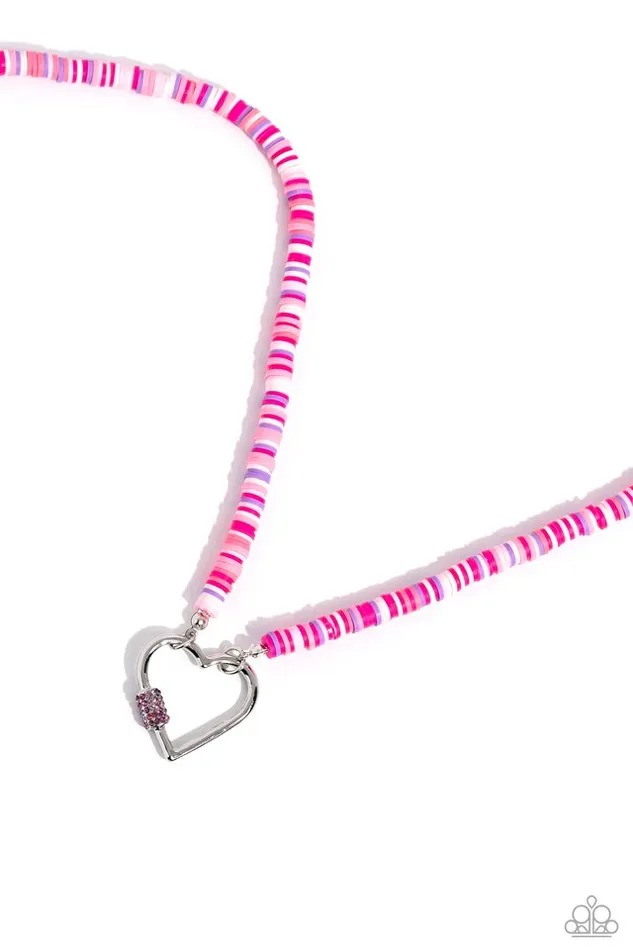 Paparazzi Jewelry Necklaces Paparazzi Necklace Clearly Carabiner Pink Paparazzi Jewelry Necklaces Paparazzi Necklace Clearly Carabiner Pink
