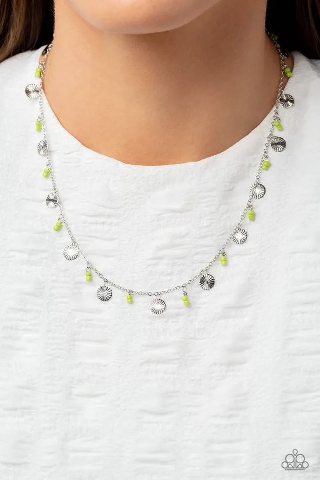 Paparazzi Jewelry Necklaces Paparazzi Necklace Sand Dollar Sass Green