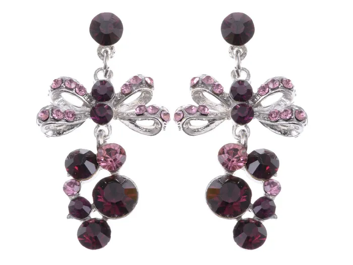 Earrings Alilang Amethyst Purple Greek Grape Bunch Fruit Cluster Dangle Drop Earrings Earrings Alilang Amethyst Purple Greek Grape Bunch Fruit Cluster Dangle Drop Earrings