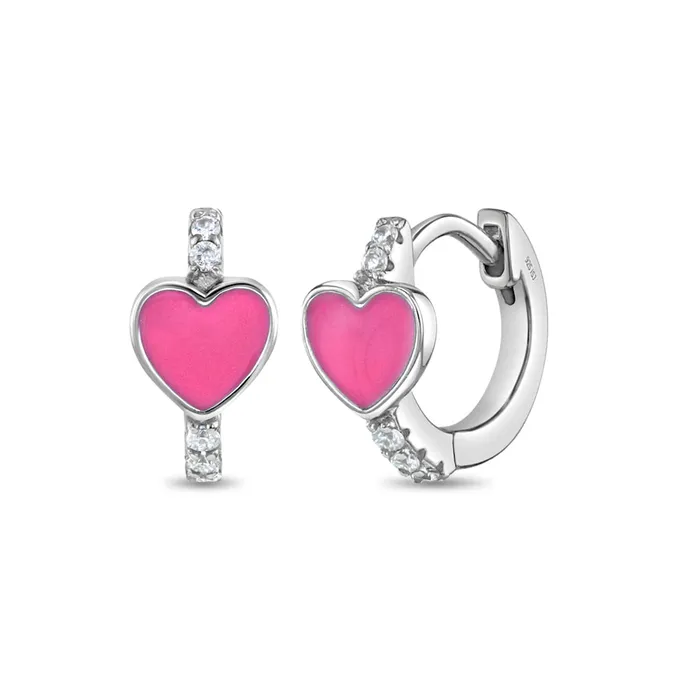 Earrings Baby Hoop Earrings Enamel Heart Kids Childrens Girls Earrings Huggie Hoop Sterling Silver Earrings Baby Hoop Earrings Enamel Heart Kids Childrens Girls Earrings Huggie Hoop Sterling Silver